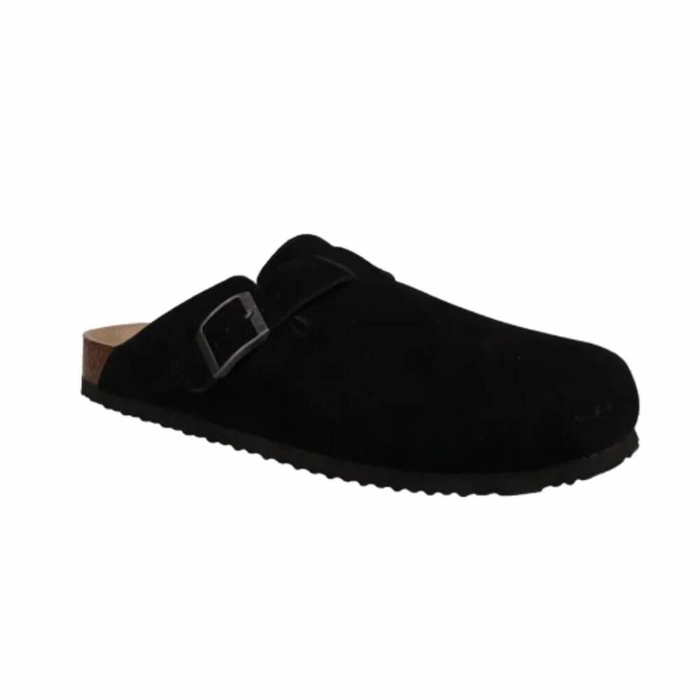 NEW KHOMBU men's damian cork slide on mule shoes in black